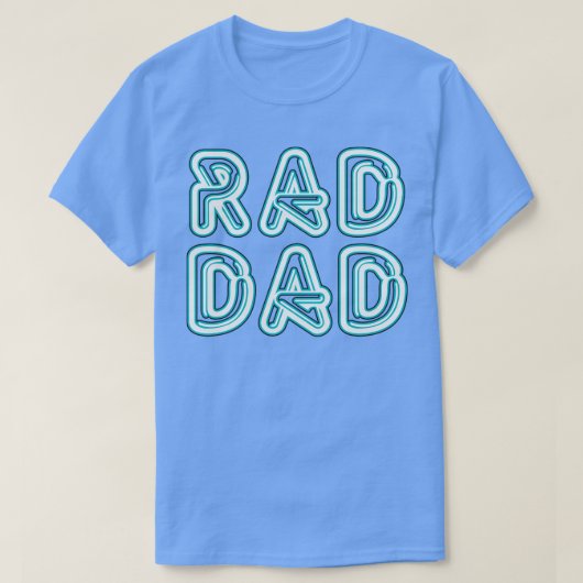 T-shirt Fête des pères Neon Rad Papa (Design devant)