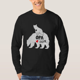 T-shirt Fête des pères Ours Opa Baby Cub Papa Papa Papa-A 