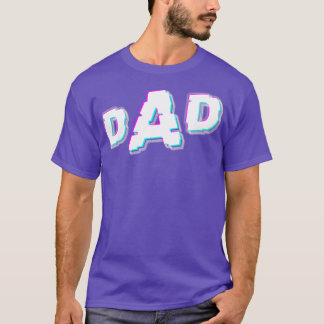 T-shirt Fête des pères Papa Glitch Pas d'Arrière - plan