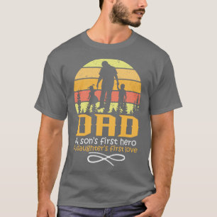 T-shirt Fête des pères Papa premier amour et premier héros