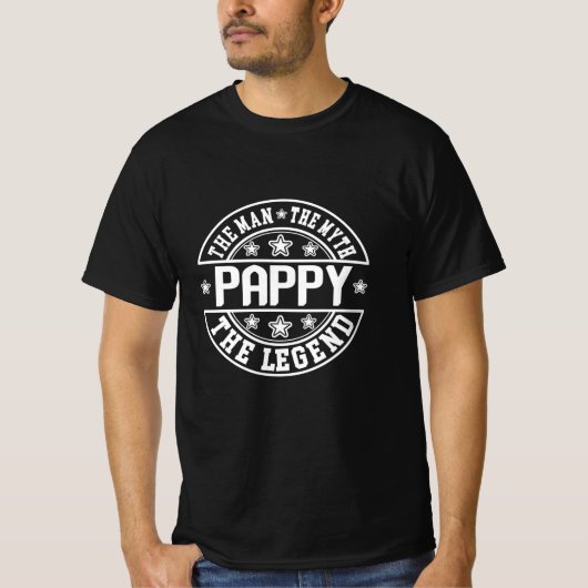T-shirt Fête des pères | Pappy The Man The Myth The Legend (Devant)