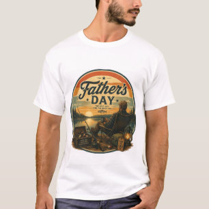 T-shirt Fête des Pères pêche vintage