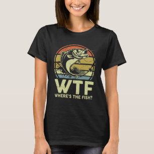 T-shirt Fête des pères Pêche WTF Wheres Le papa de poisson