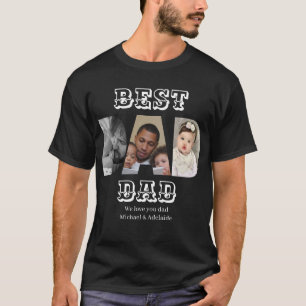 T-shirt Fête des pères personnalisée Collage photo meil