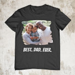 T-shirt Fête des pères photo de famille personnalisée de m<br><div class="desc">Créez votre t-shirt cadeau de Fête des pères personnalisé avec votre photo et votre texte personnalisés.</div>