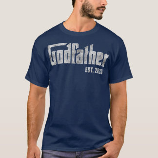T-shirt Fête des pères Rétro, Parrain Est 2023, Dieu Papa
