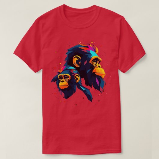 T-shirt Fête des pères singe (Design devant)