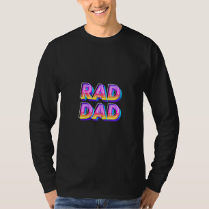 T-shirt Fête des pères style femme Rad Papa 80s