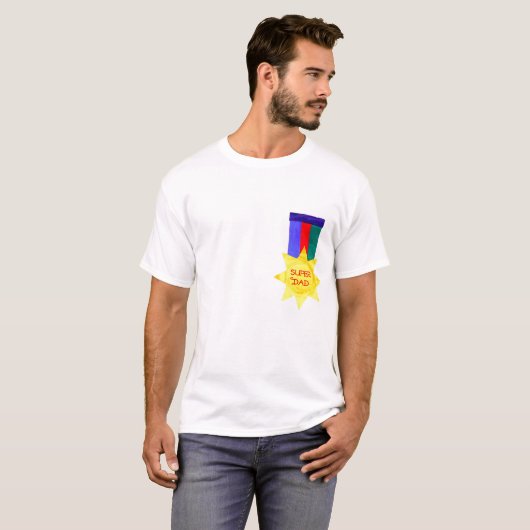 T-shirt Fête des pères 'Super Papa' (Devant entier)