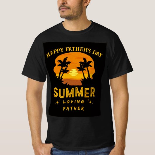 T-shirt fête des pères sur mesure "SUMMER LOVING PÈRE" (Devant)