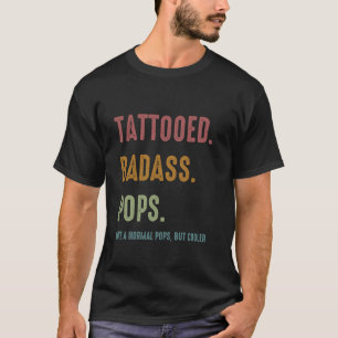T-shirt Fête des pères tatouée en laiton Pops encrée Prése