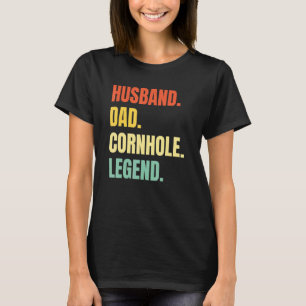 T-shirt Fête des pères vintage mari papa Cornhole Légende