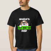 T-shirt Fête des pères | World Best Shih Tzu Chien Papa (Devant)