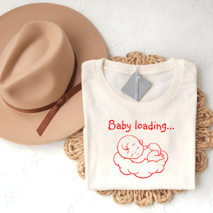 T-shirt Fête des premières mères enceintes rouge