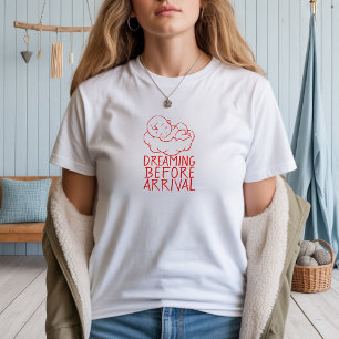 T-shirt Fête des premières mères enceintes rouge