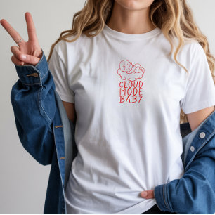 T-shirt Fête des premières mères enceintes rouge