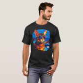 T-shirt Fête d'été de chat bengali (Devant entier)