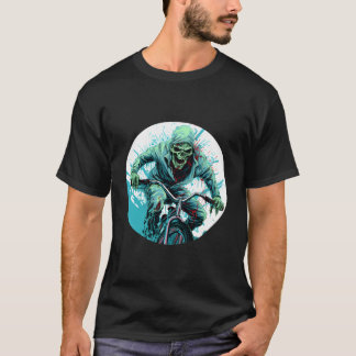 T-shirt Fête D'Halloween Avec Crazy Outride Biker Pour Stu