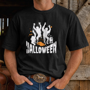 T-shirt Fête d'Halloween effrayante au château hanté avec 