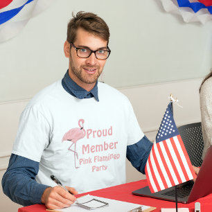 T-shirt Fête drôle de parodie politique flamant rose