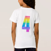 T-Shirt Fête du 4e anniversaire des enfants - Texte modifi (Dos)