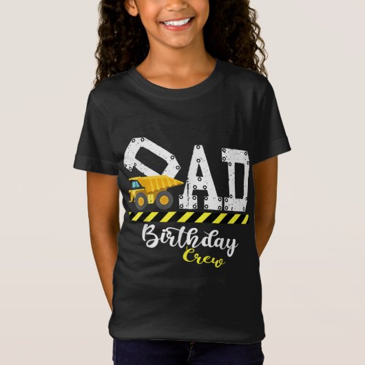 T-Shirt Fête du B-Day Papa Anniversaire Construction de l' (Devant)