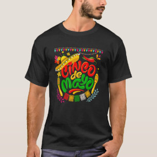 T-shirt Fête du Cinco de mayo : fêtez le sombrero mexicain