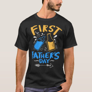 T-shirt Fête du Père Bière Bébé Bouteille Papa 2023 Vi