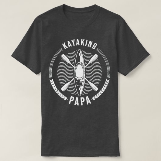 T-shirt Fête du Père Kayak Papa (Design devant)