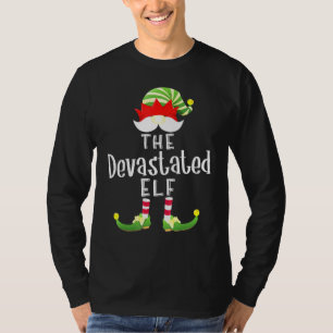T-shirt Fête du pyjama de Noël du groupe Elf dévasté