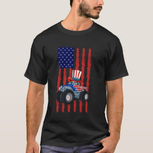 T-shirt Fête du Quatorze Juillet Camion Monstre Pétards US