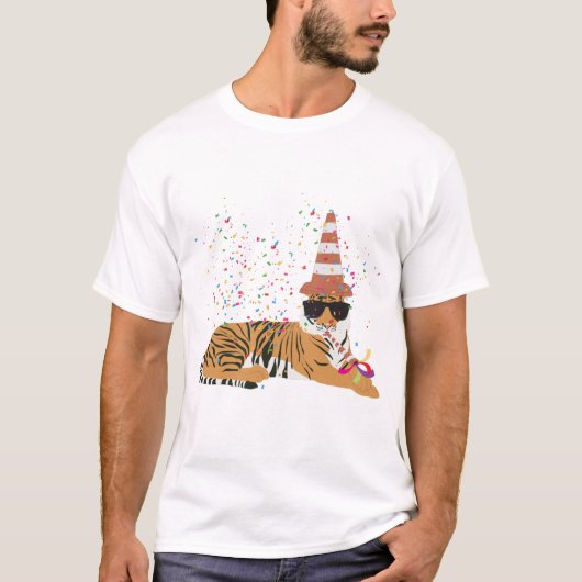 T-shirt Fête du tigre - Animaux ayant une fête (Devant)
