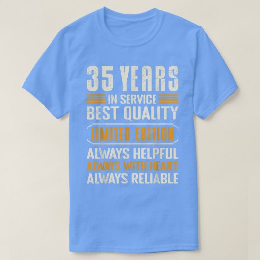 T-shirt Fête du travail 35 ans dans l'entreprise (Design devant)