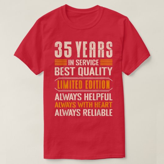 T-shirt Fête du travail 35 ans dans l'entreprise (Design devant)