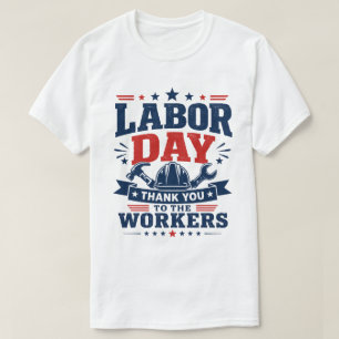 T-shirt Fête du Travail Merci aux Travailleurs Patriotique