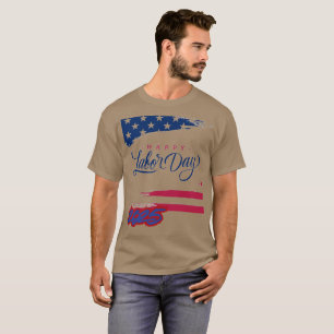 T-shirt FÊTE DU TRAVAIL patriotique heureux