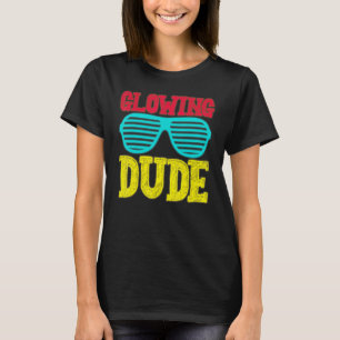 T-shirt Fête Dude brillant 80s vintage rétro coloré 1