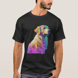 T-shirt Fête esthétique de Golden Retriever avec Retrowav