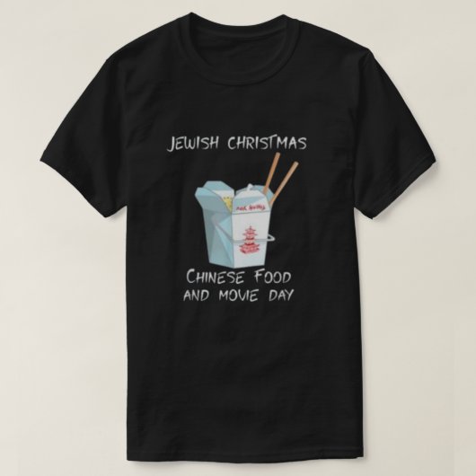 T-shirt Fête Fusion juive Noël chinois nourriture (Design devant)
