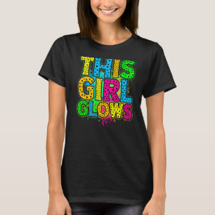 T-shirt Fête Girl Glows 80s vintage rétro coloré