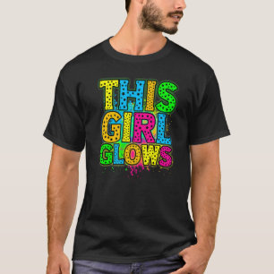 T-shirt Fête Girl Glows 80s vintage rétro coloré