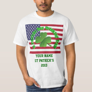 T-shirt Fête irlandaise américaine personnalisée St Patric