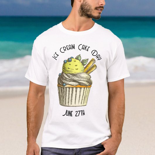 T-shirt Fête nationale du gâteau de crème glacée sur mesur