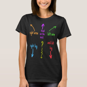 T-shirt Fête Pour Adultes Diagramme D'Anatomie Humaine Gai