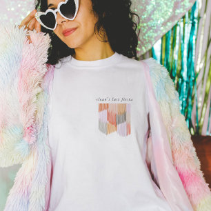 T-shirt Fête Rose Moderne Frange Enterrement de Vie de Jeu