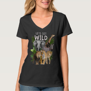 T-shirt Fête Safari Zoo Animaux Wild Un jour à T