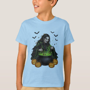 T-shirt Fête sinistre d'Halloween : Sorcière maléfique de