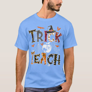 T-shirt Fête Thanksgiving Halloween Teacher Trick Ou Tr