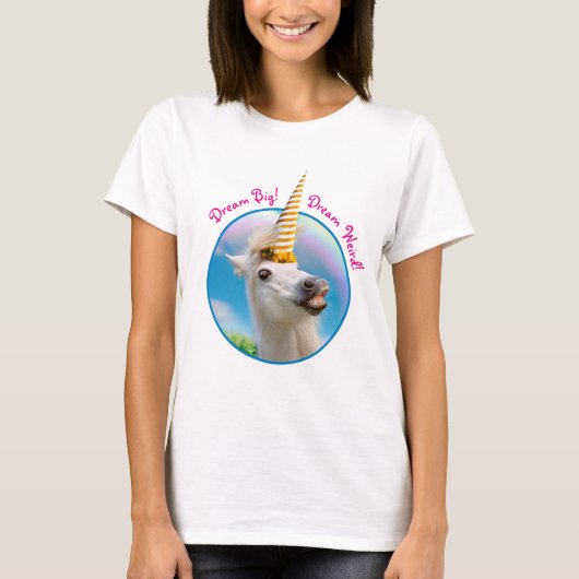 T-shirt Fête Unicorn Horse Et Arc En Ciel (Devant)