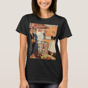 T-shirt Fête Vintage dans la Cuisine, Bière et Apéritifs